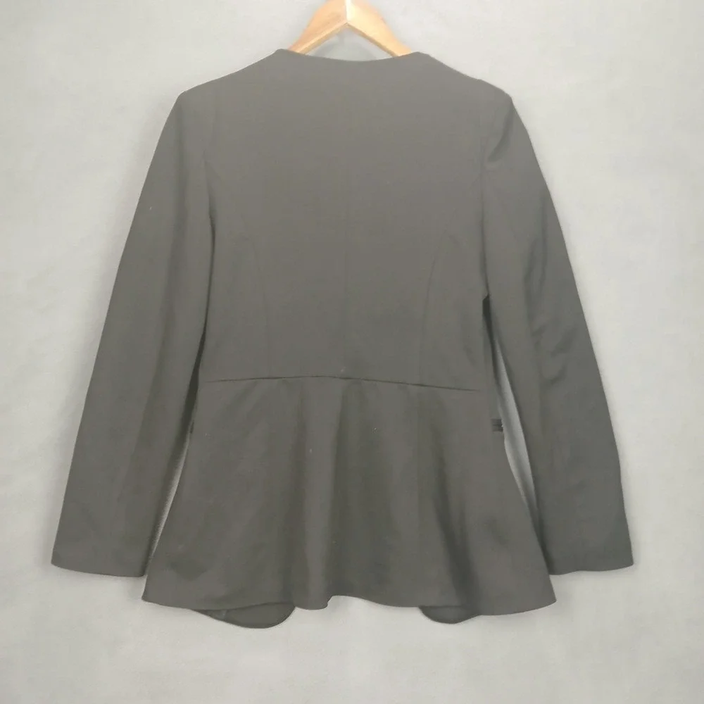 Max Mara Blazer Jacket Womens XL Black Lined Formal Single Breasted‎ Shawl Lapel
